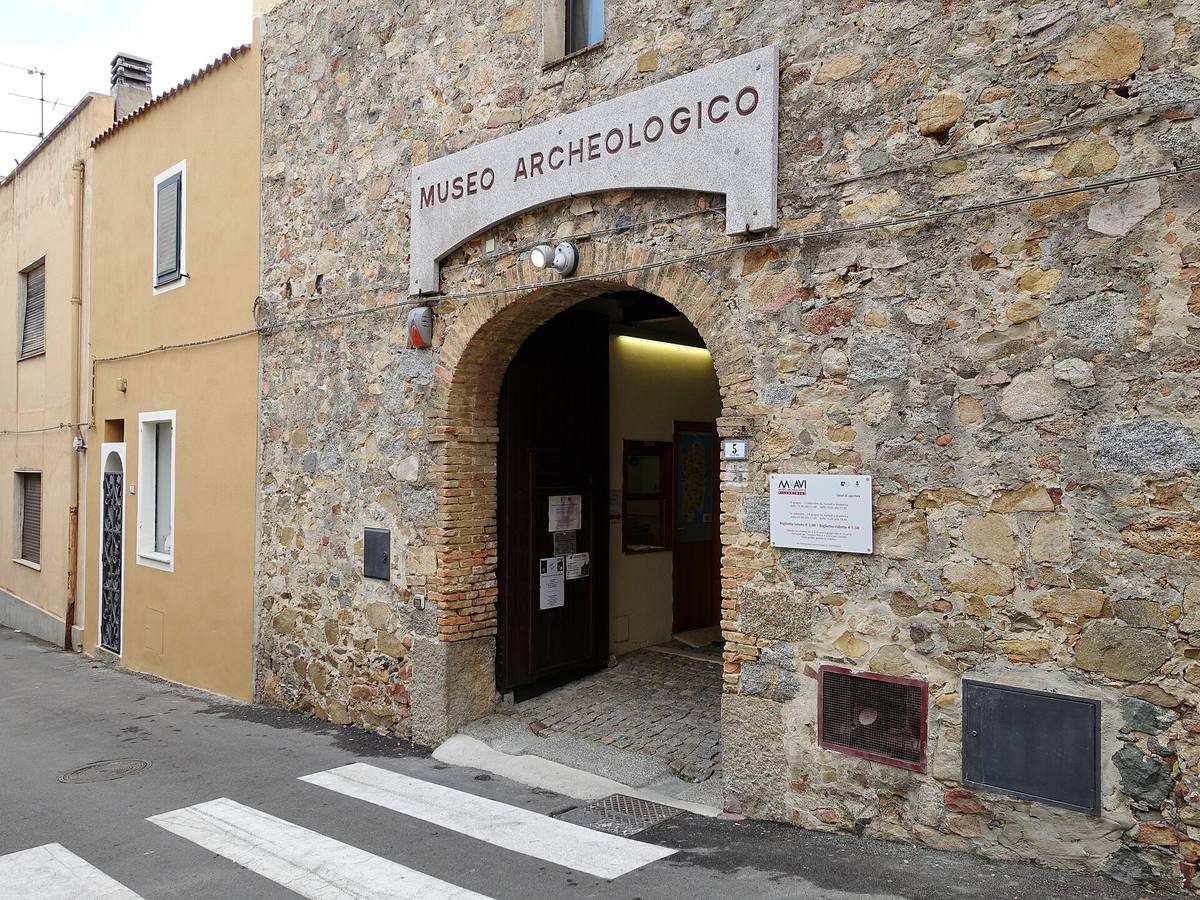 Ingresso del museo archeologico di Villasimius in Sardegna